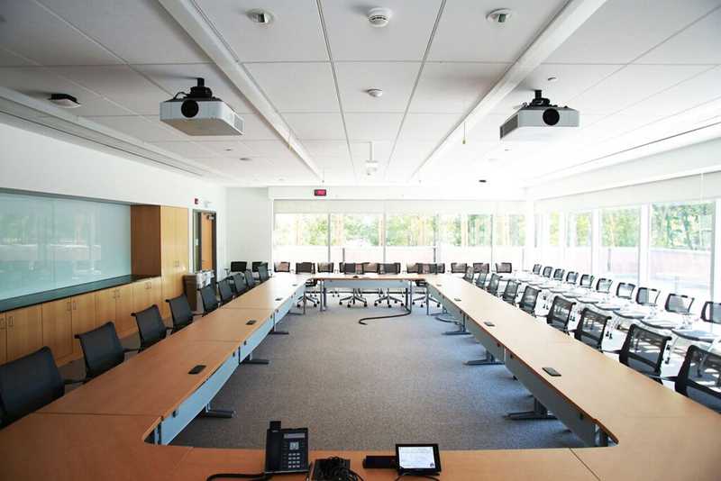 The new-look conference room at New York’s Stony Brook University