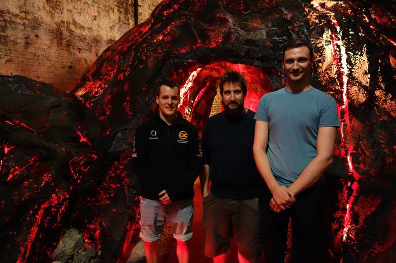 Chroma-Q's Jack Moorhouse, lighting designer Jake Wiltshire, and associate LD / programmer Robert Price