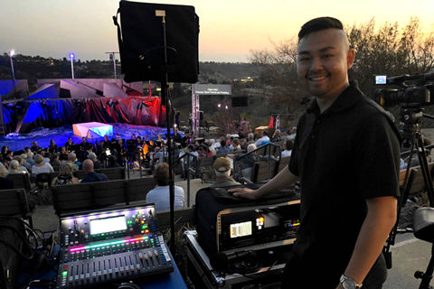 Alan Chang with the SQ-5 for Opera NEO’s performance of Mozart’s Idomeneo