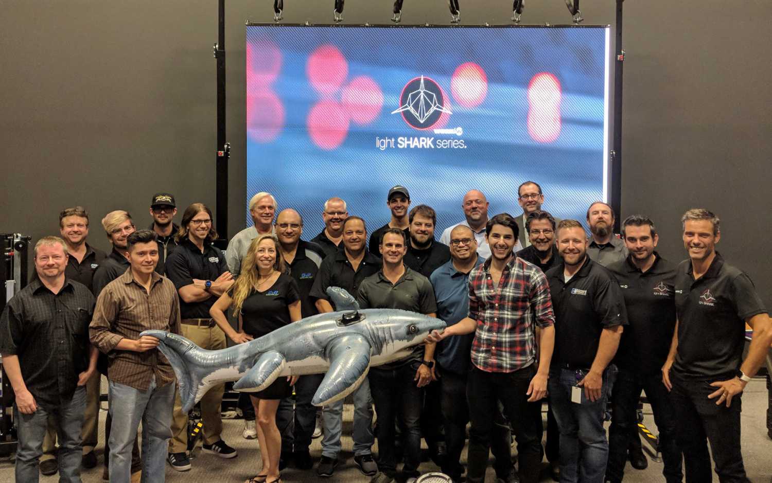 CSO Juan Jose Vila and Lightshark product manager Alejo Cervera of WORK PRO with Joel Henry and the rest of the Blizzard sales team