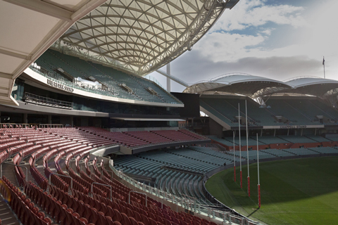 The 14,000-capacity Riverbank Stand at the Adelaide Oval