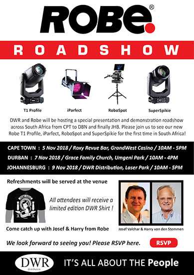The roadshow will visit Cape Town, Durban and Johannesburg