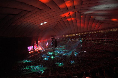 The 40,000-plus capacity, domed Tokyo Arena required the tour’s largest system (photo: Yoshika Horita)