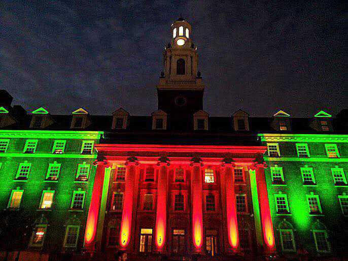 The impressive building provides an emblematic backdrop to the concert series