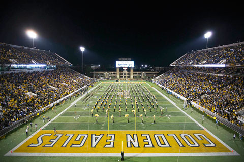 The stadium is home to the University of Southern Mississippi’s Golden Eagles football team