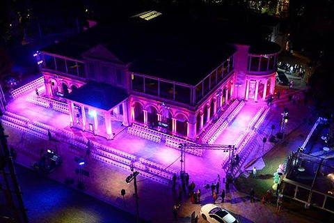 Old Government House provided a dramatic backdrop for Mercedes Benz Fashion Week