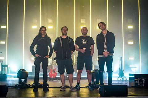 The touring crew - Pavan, Sam, Marc and Phil (photo: Steve Sroka)