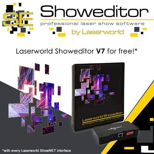 Laserworld Showeditor is suitable for live laser control