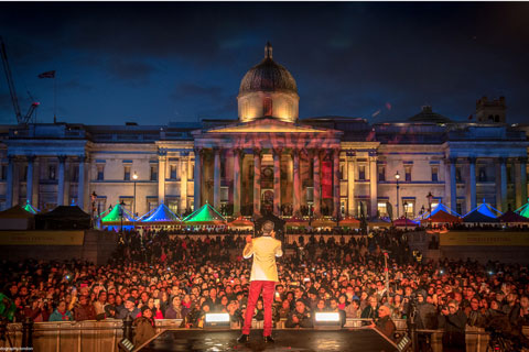 Diwali comes to London's Trafalgar Square