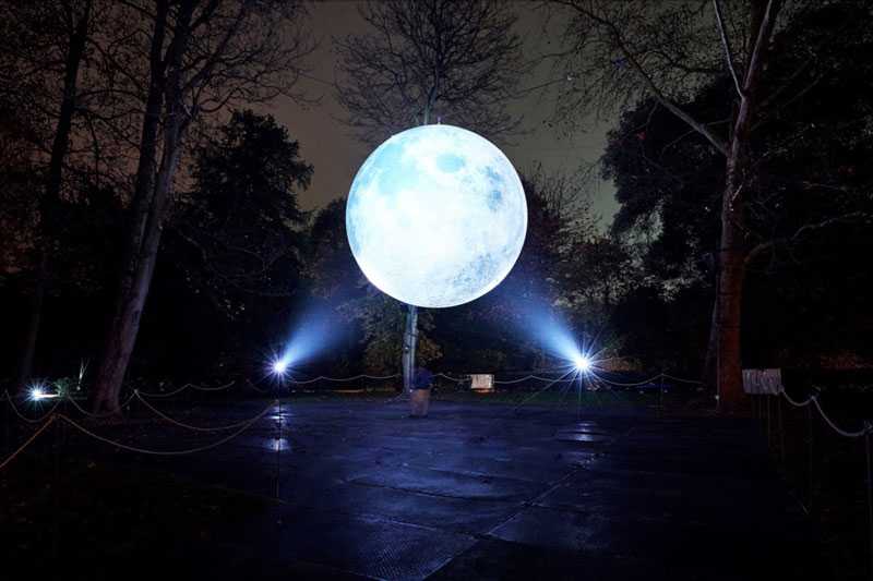 One of the main attractions at After Dark was a 6m inflatable luminous moon (photo: James Wicks)
