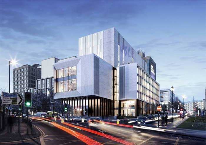 A visual of Leeds Beckett’s new Creative Arts building, due to complete in 2020