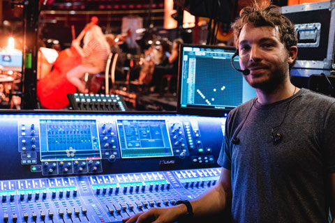 AJ Sutherland - monitor system tech for the tour