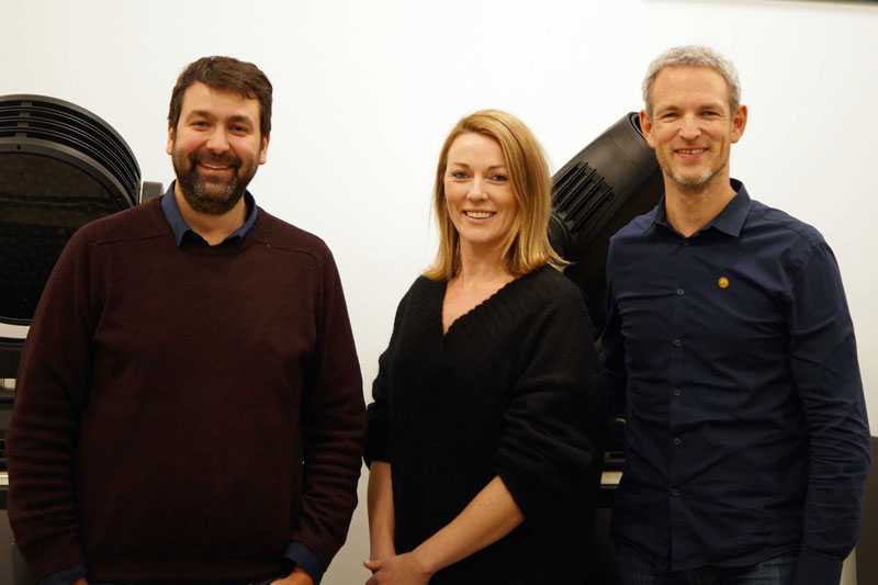 Ayrton’s Linnea Ljungmark (centre), with Ayrton CEO Chris Ferrante and global sales director, Michael Althaus