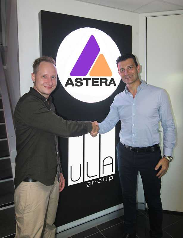 Astera’s sales and marketing director, Sebastian Bückle (left) with ULA Group MD Cuono (Con) Biviano