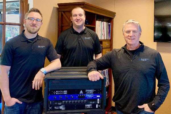 Cody Heimann (left) and Ryan Stotts with PWS GM Jim Van Winkle