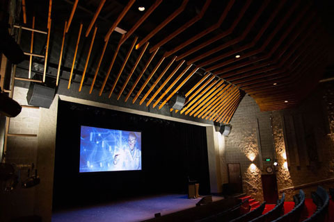 The theatre features an impressive 473-seat auditorium with proscenium arch
