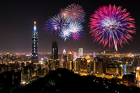 Celebrating New Year in Taipei City
