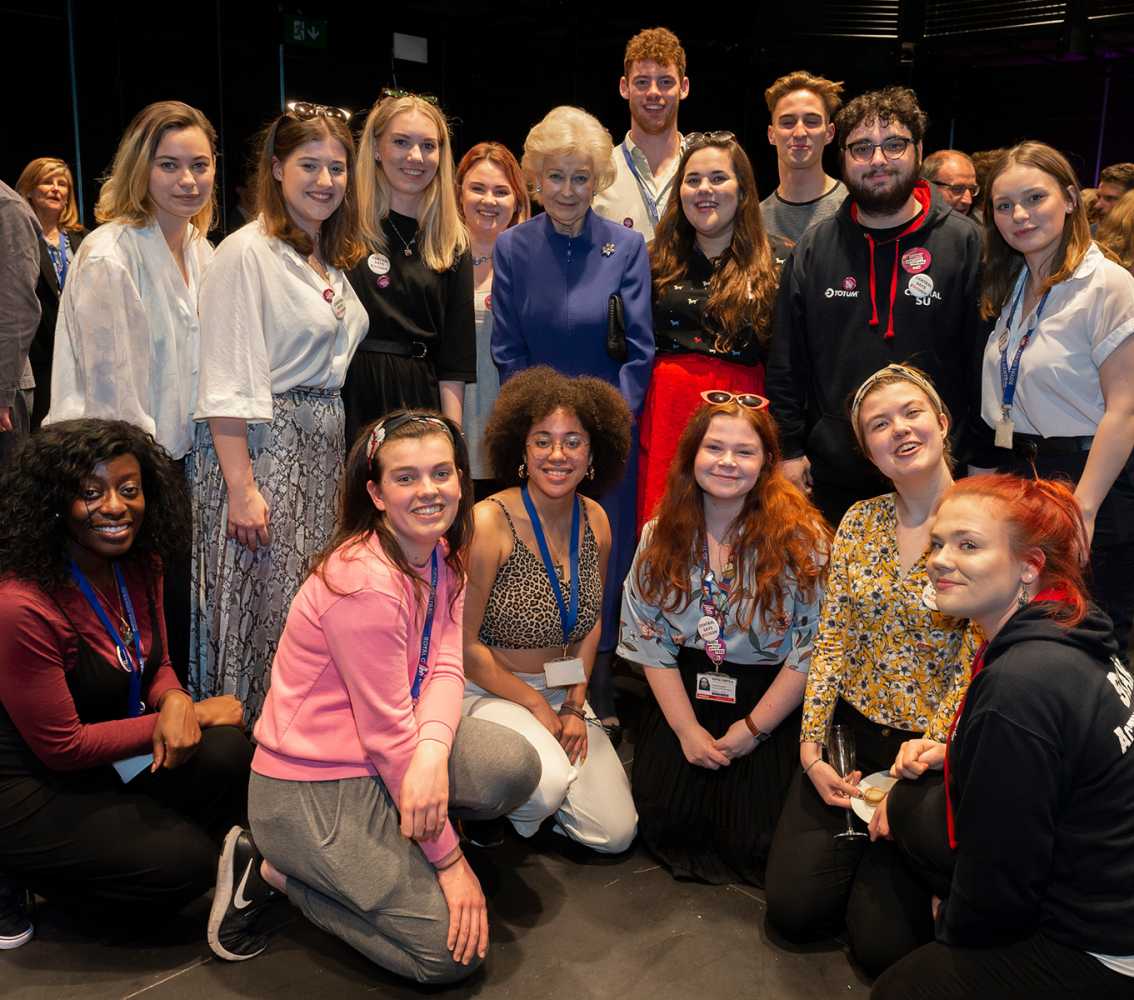 Princess Alexandra met with staff and students