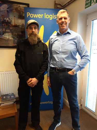 Power Logistics’ managing director, Mike Whitehouse and engineer Dafydd Hirst