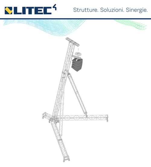The Litec Flyintower 10-1,600 uses standard truss in its construction