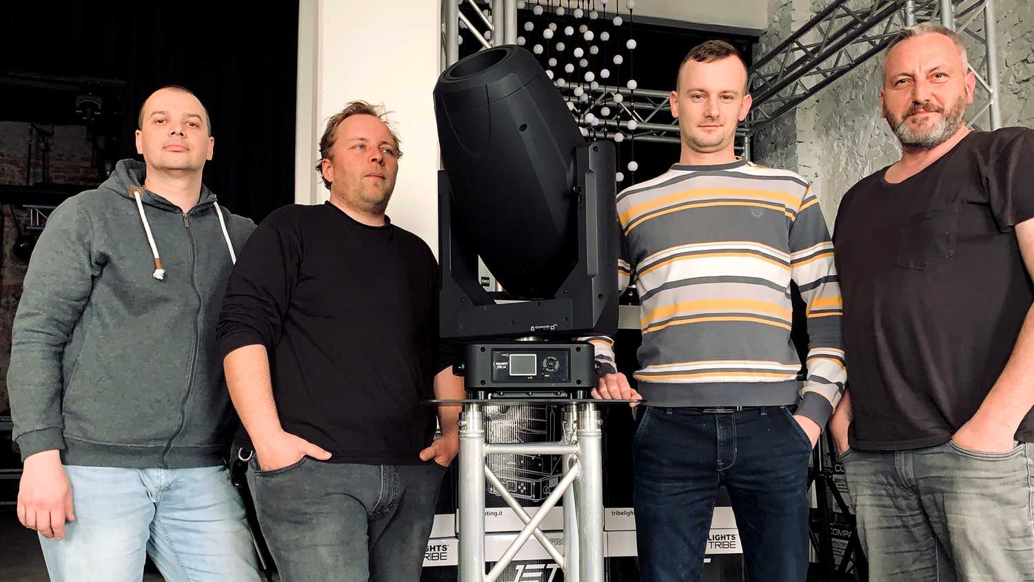 Ludo Malina (web support), Robert Farkas (technical support), Roman Ferko (sales manager) and Branislav Bernár (director)