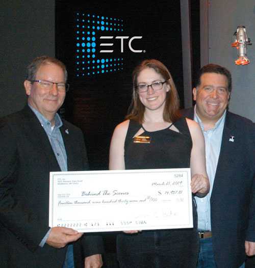 Kate Foster with Behind the Scenes Foundation board members Rick Rudolph (left) and Tobin Neis