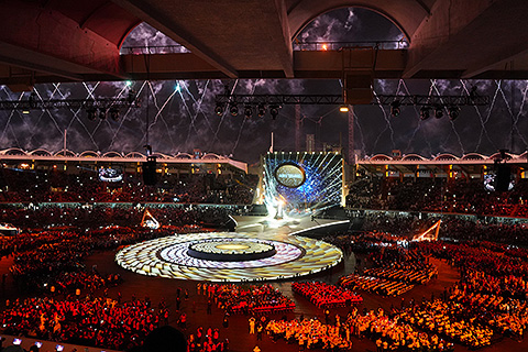 The opening ceremony took place at Zayed Sports Stadium in Abu Dhabi
