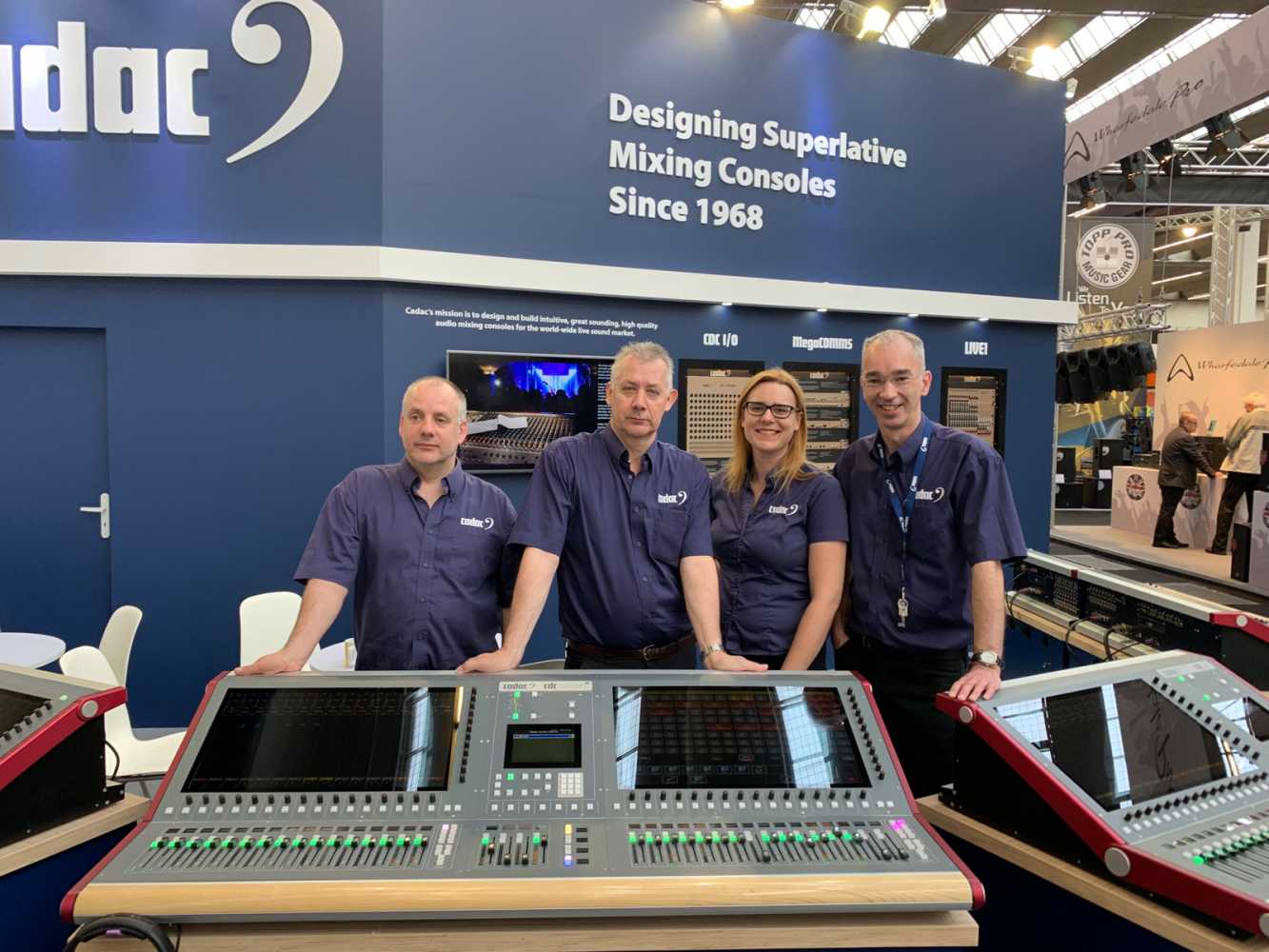 International sales manager Rob Hughes, senior software architect Peter Hearl, senior design engineer Emily Watson and marketing managerJames Godbehear