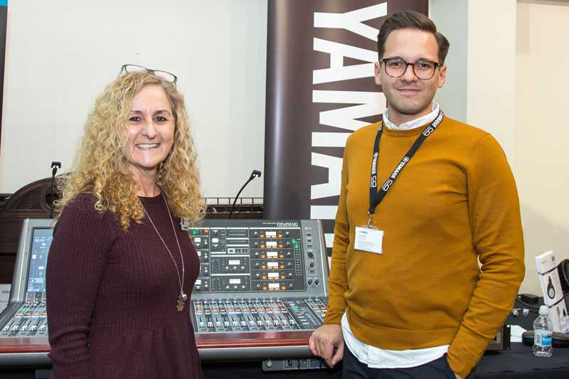 Anna Western of Stage Electrics with Hans Metger of Yamaha