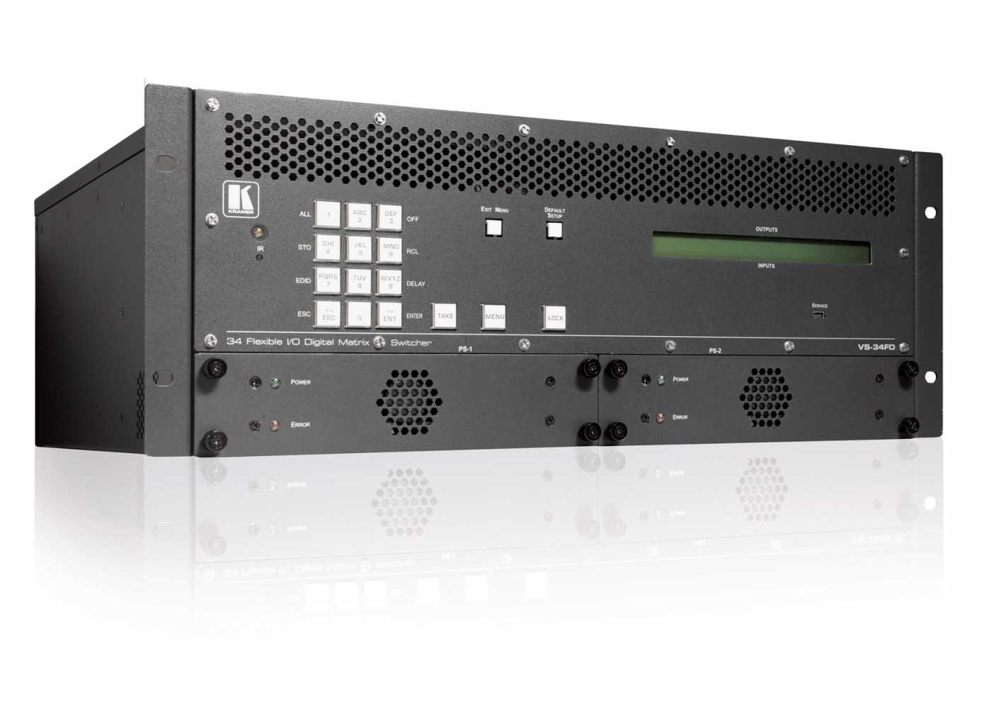 The VS-34FD, a 34-port modular 8K multi format digital matrix switcher