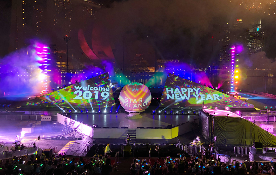 Hexogon invested in disguise media servers for the 2019 Marina Bay Singapore Countdown show on New Year’s Eve