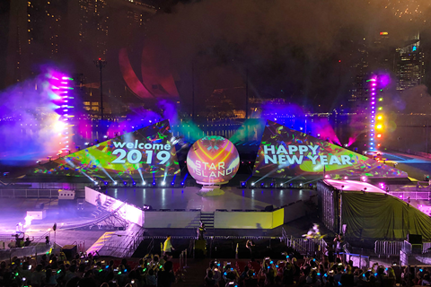 Hexogon invested in disguise media servers for the 2019 Marina Bay Singapore Countdown show on New Year’s Eve