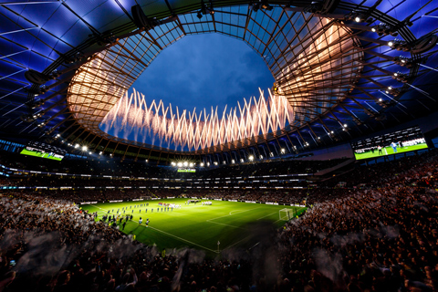 Tottenham Hotspur Stadium opened with a ceremony on 3 April