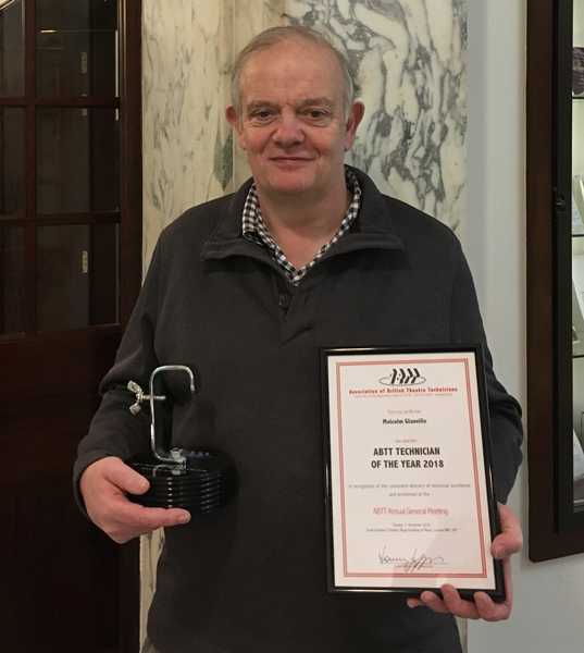 Malcolm Glanville, 2018 ABTT Technician of the Year