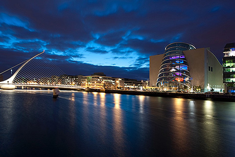 The convention centre has become a landmark on the Dublin skyline