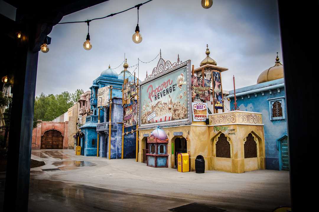 The Popcorn Revenge dark ride at the Walibi Belgium theme park