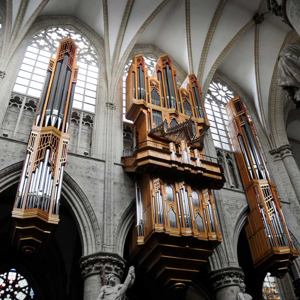 The Brussels cathedral dates from the ninth century