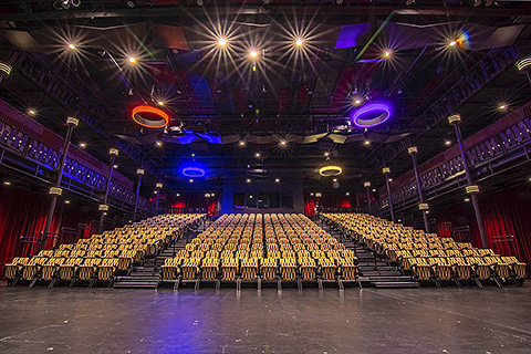 The complex includes a 1,200-seat proscenium theatre, the JAMF black-box theatre and five flexible rehearsal rooms