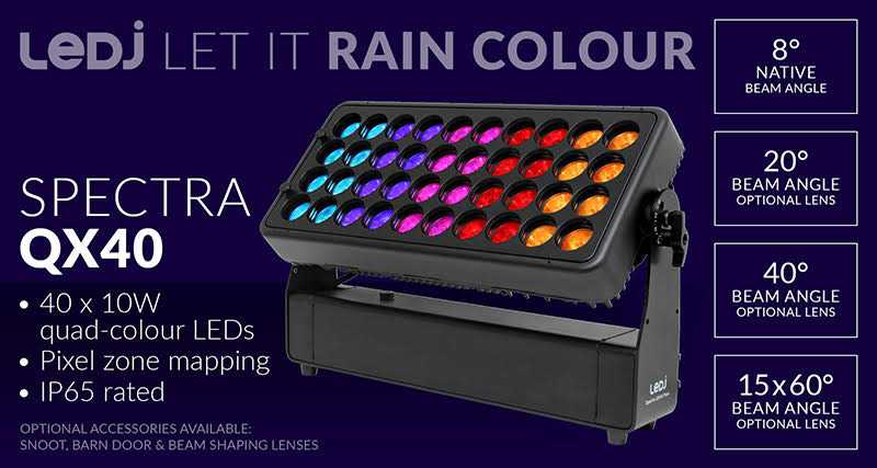 The Spectra QX40 Pixel can produce a wide colour spectrum