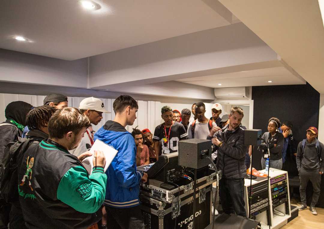 The workshop gave sound engineering students exposure to high-end gear