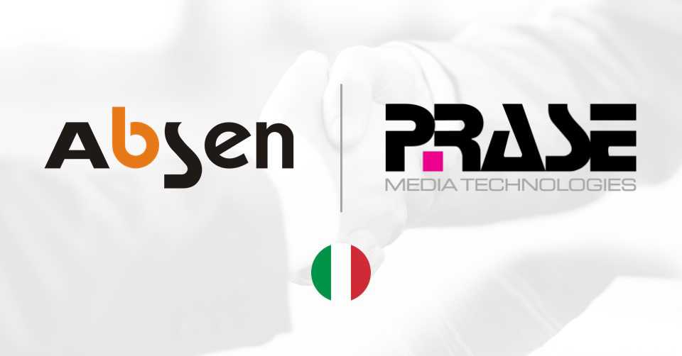 The agreement will see Prase promote Absen LED products in its home region of Italy