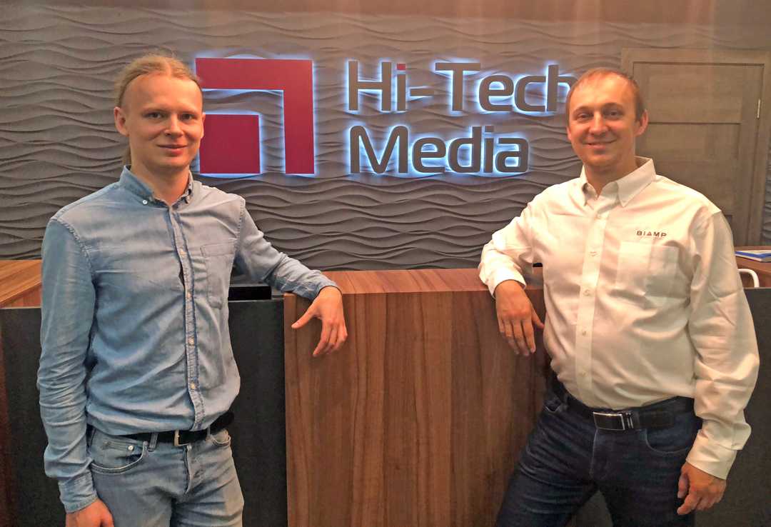 Pavel Shemiakin, brand manager, pro audio systems and Andre Kogtev, head of the audio department