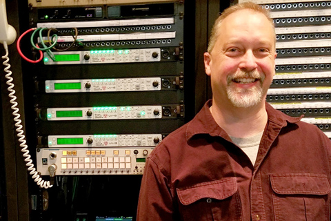 McCaw Hall’s John Coulter with the Radio Active Designs intercom systems