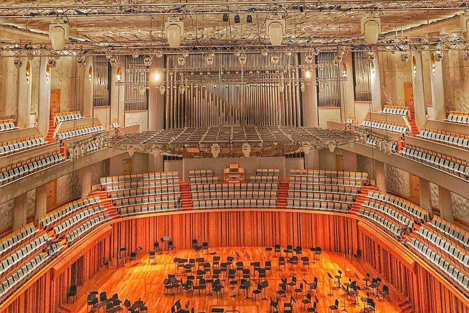 The concert hall of the China National Centre for the Performing Arts in Beijing