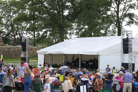 The Proms in the Castle is staged in the grounds of Pontefract Castle