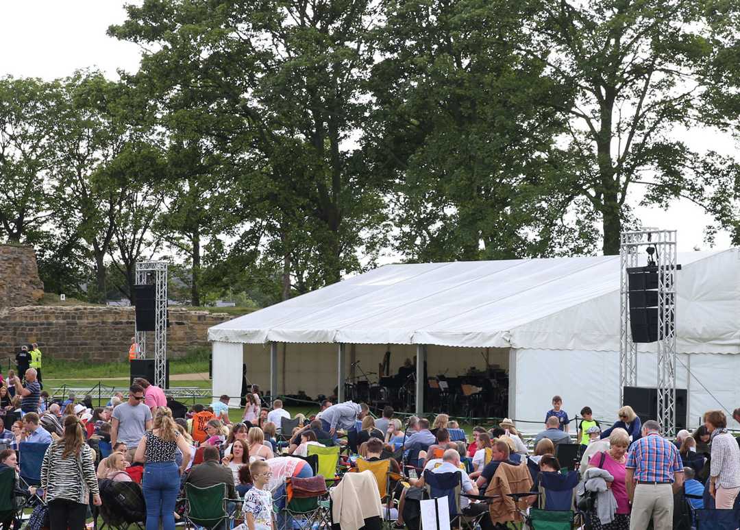 The Proms in the Castle is staged in the grounds of Pontefract Castle