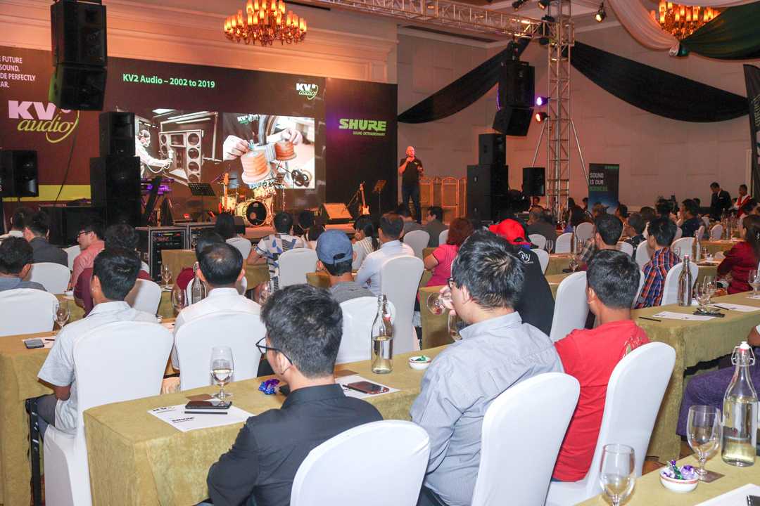 Htat Wah Win Trading Co launched KV2 Audio in a joint presentation with Shure Microphones