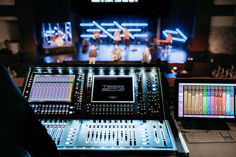 Christian Life Assembly’s new KLANG:app remote controller and DiGiCo SD12 at the FOH mix position