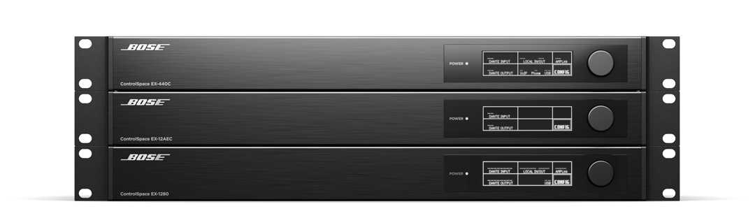 Bose Professional is now shipping three new ControlSpace EX line processors