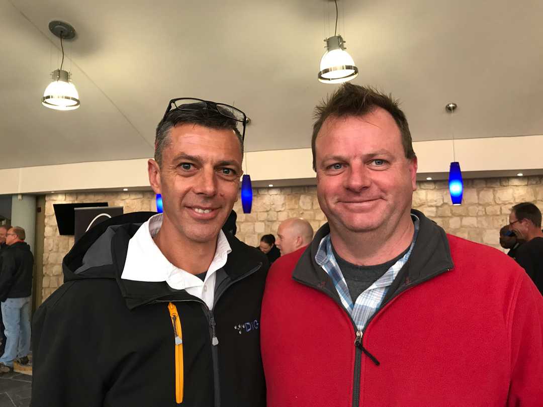 DWR’s Duncan Riley with Stuart Andrews from Gearhouse South Africa